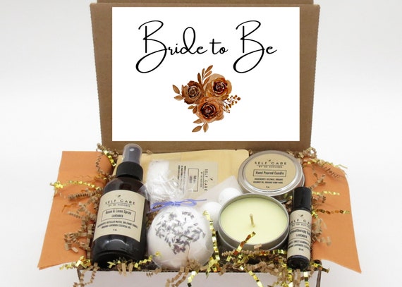 Bride Spa Box for Fall Wedding / Self Care Bridal Shower Gift Basket /  Handmade Wedding Gift for Bride to Be 
