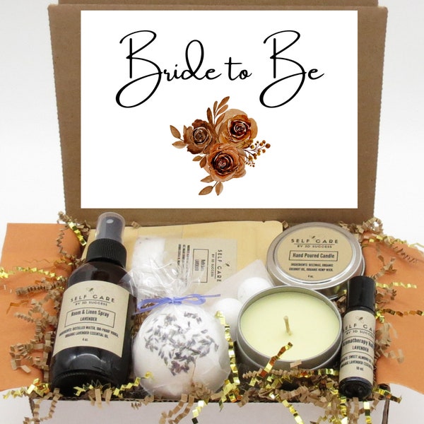 Bride Spa Box for Fall Wedding / Self Care Bridal Shower Gift Basket / Handmade Wedding Gift for Bride to Be