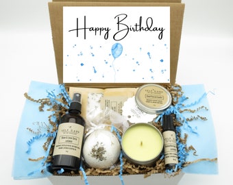 Men's Birthday Gift Box: Organic Spa Self Care Package