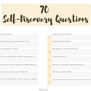 Self-discovery Questions for Personal Growth / Core Values List ...