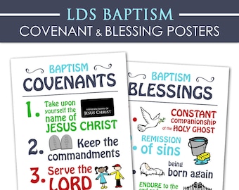 LDS Baptism Poster - Primary PRINTABLE Baptismal Covenant Promise Preparation Sign Decor Visual Art Lesson Help Sharing Time Sunday School