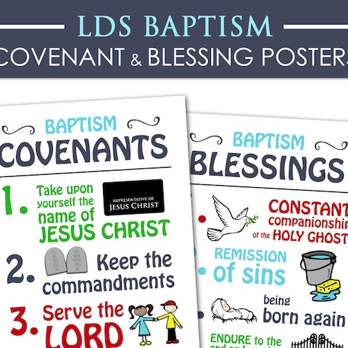 LDS Baptism Poster Primary PRINTABLE Baptismal Covenant - Etsy