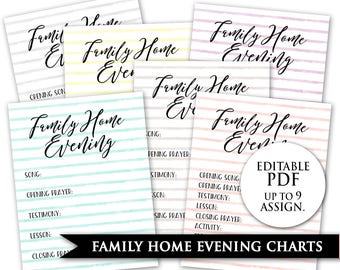 family home evening etsy