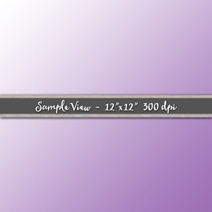 May include: A purple gradient background with a gray wooden frame at the bottom. The frame has the text "Sample View - 12" x 12" 300 dpi" in white.