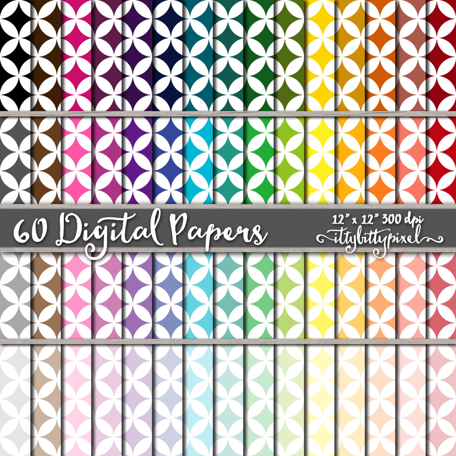 Curved Diamond Scrapbook Paper Circle Scrapbooking Paper Etsy