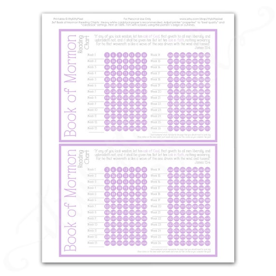 Read The Book Of Mormon In 6 Months Chart