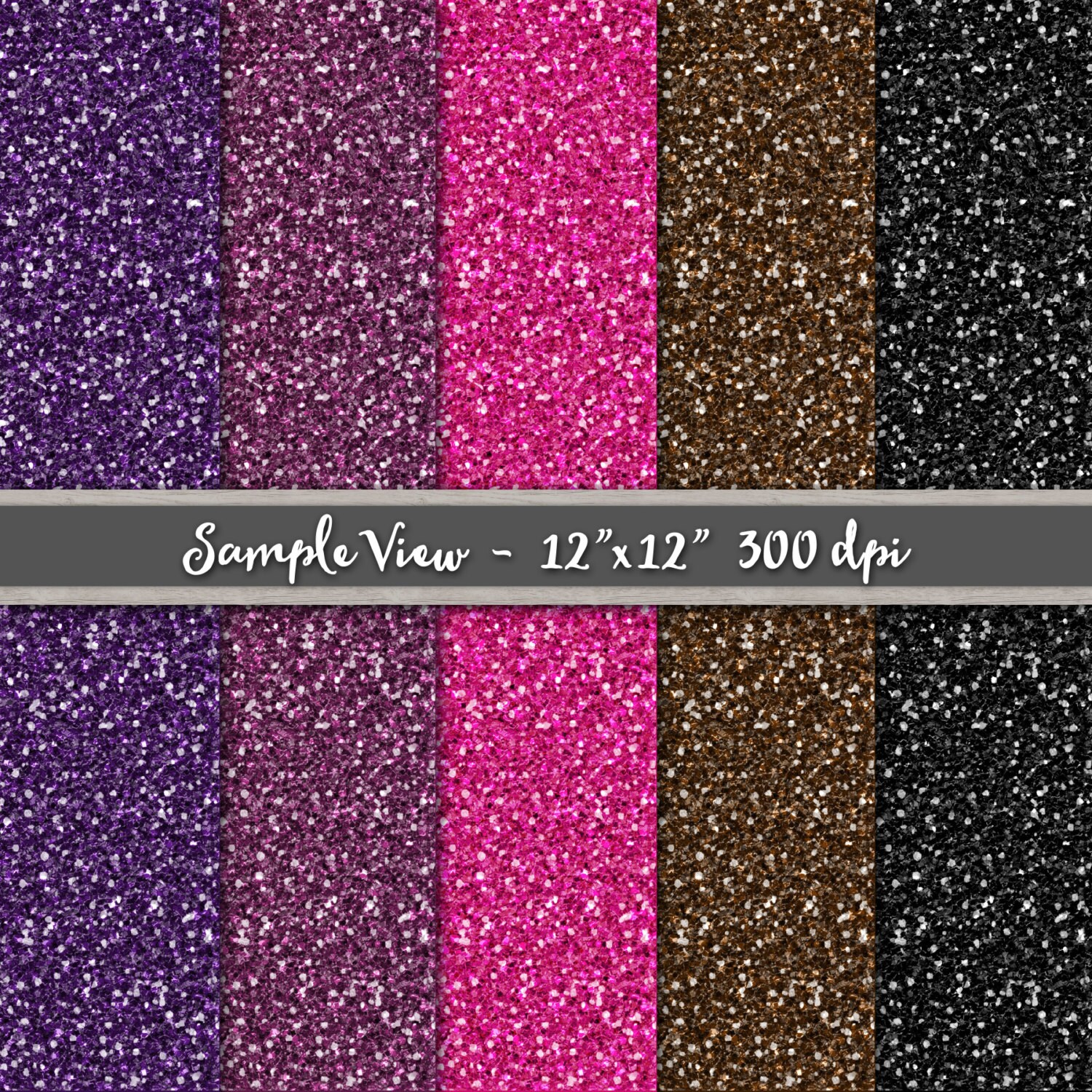 Glitter Digital Paper, Dark Rainbow Colors, Sparkle Scrapbooking Paper ...