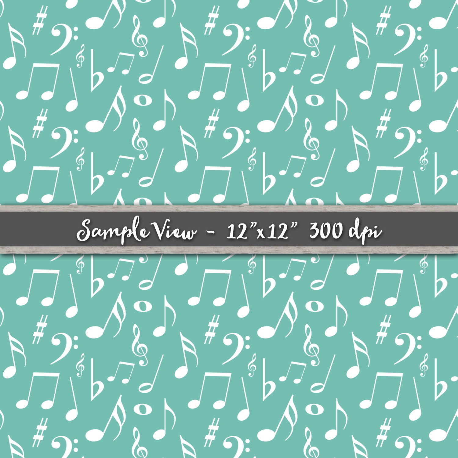 Music Scrapbook Paper, Musical Scrapbooking Paper, Musical Note Digital ...