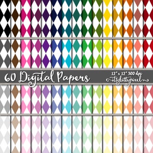 Diamond Scrapbook Papier, Argyle Scrapbooking Papier, Diamond Digital Paper, Diamond Patroon, Diamond Paper, Argyle Paper Pack, Harlequin