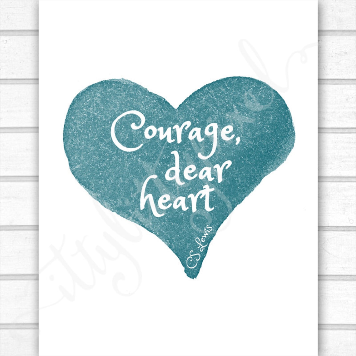 Courage Dear Heart Digital Wall Art Print PRINTABLE CS Lewis - Etsy