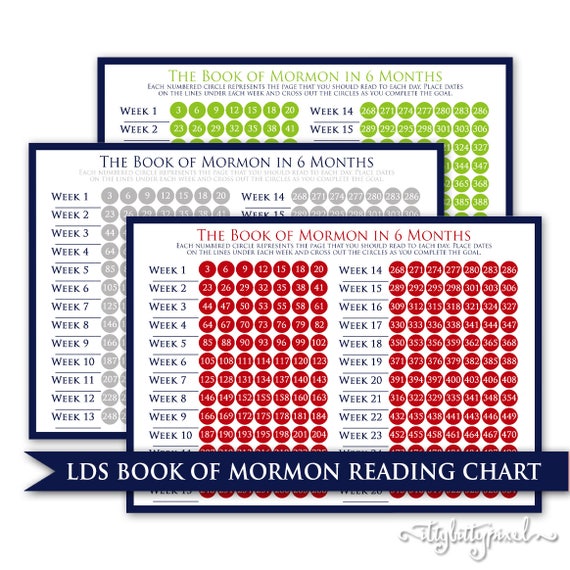 Read The Book Of Mormon In 6 Months Chart