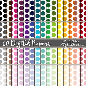 Big Polka Dot Scrapbook Paper, Polka Dot Scrapbooking Paper, Large Polka Dot Digital Paper, Purple, Pink, Grey, Gray, Black, Gold, White