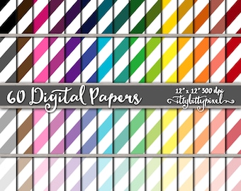 Papel de rayas diagonales para álbumes de recortes, papel de rayas para scrapbooking, papel digital de rayas de caramelo, papel de rayas de caramelo, papel rayado, papel de cumpleaños