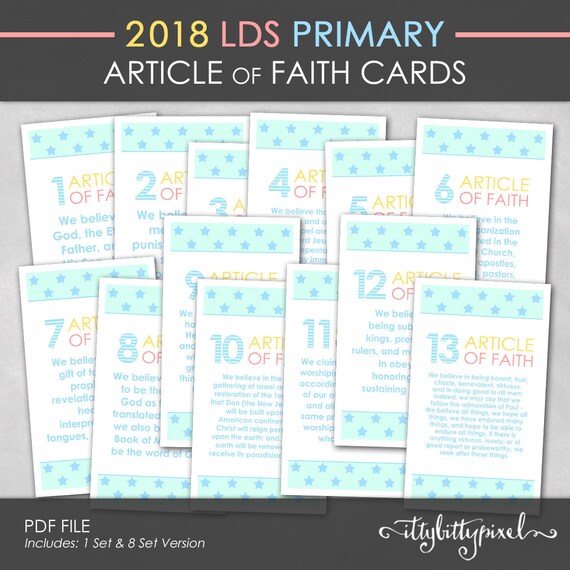 LDS 2018 Principal Report of Religion Playing cards - I Am a Kid of God Concept PRINTABLE Memorization Flash Transform Religion inside God Function Baptism Present P002 picture regarding Articles of Faith Printable Cards titled LDS 2018 Simple Write-up of Religion Playing cards - I Am a Baby of God Topic PRINTABLE Memorization Flash Convert Religion within God Function Baptism Reward P002