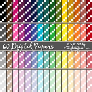 Diagonal Stripe Scrapbook Paper, Stripe Scrapbooking Paper, Diagonal Stripe Digital Paper, Candy Stripe Paper, Striped Paper, Square Paper
