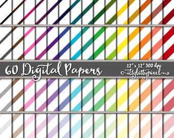 Papel para álbumes de recortes con rayas diagonales ombré, papel para scrapbooking con rayas, papel digital con rayas de caramelo, papel ombré, papel a rayas, papel para cumpleaños