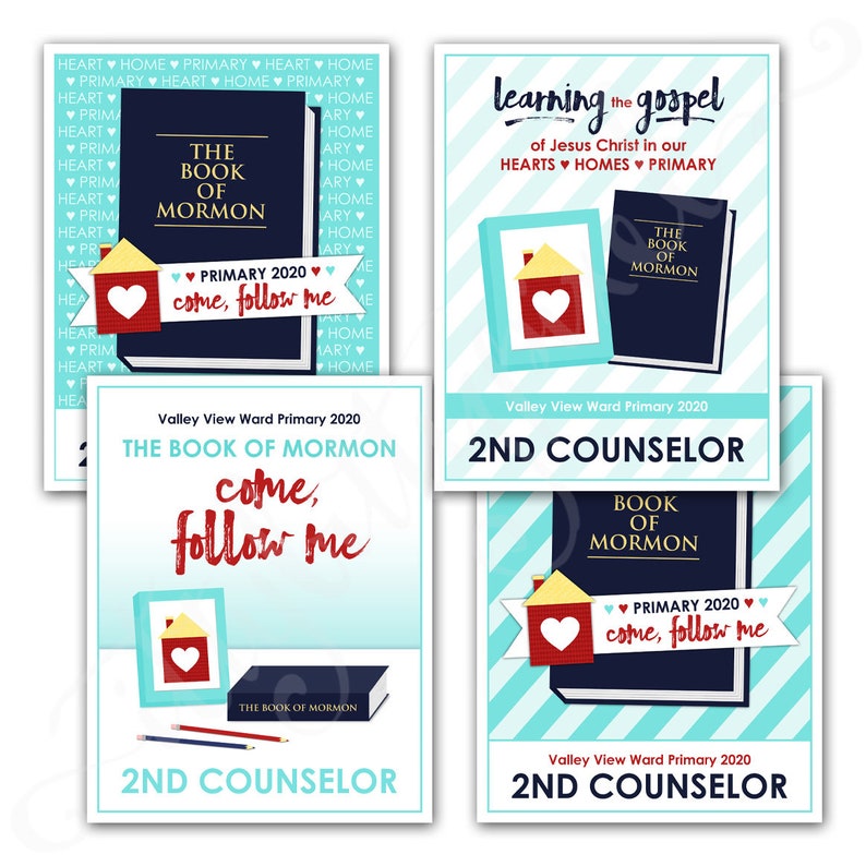 LDS 2020 Primary Binder Cover Come Follow Me Book of Mormon | Etsy