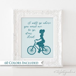I Will Go - LDS Digital Wall Art Print PRINTABLE Sister Missionary Gift Typography Young Women Relief Society Where You Want Me To Go