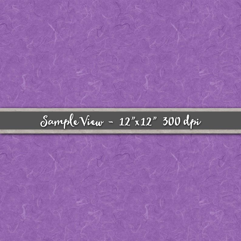 May include: Purple textured paper background with a sample view label that reads "Sample View - 12" x 12" 300 dpi".