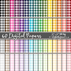 Gingham Scrapbook Paper, Checker Scrapbooking Paper, Gingham Digital Paper, Checkered Digital Paper, Gingham Paper Crosshatch Plaid