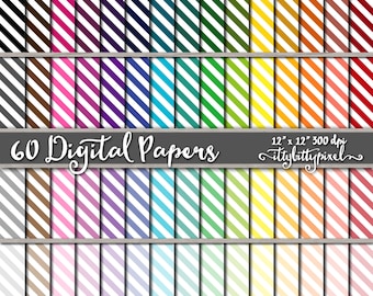 Papel de rayas diagonales para álbumes de recortes, papel de rayas para scrapbooking, papel digital de rayas de caramelo, papel de rayas de caramelo, papel rayado, papel de cumpleaños