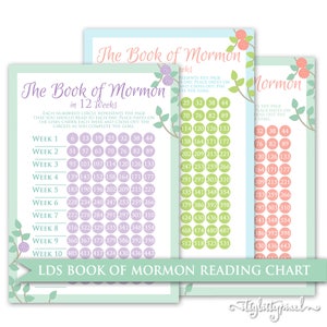 Schriftlezingsschema van het Boek van Mormon - LDS 12 weken jongevrouwen persoonlijke vooruitgang van de ZHV Digitaal AFDRUKBARE zondagsschool YW