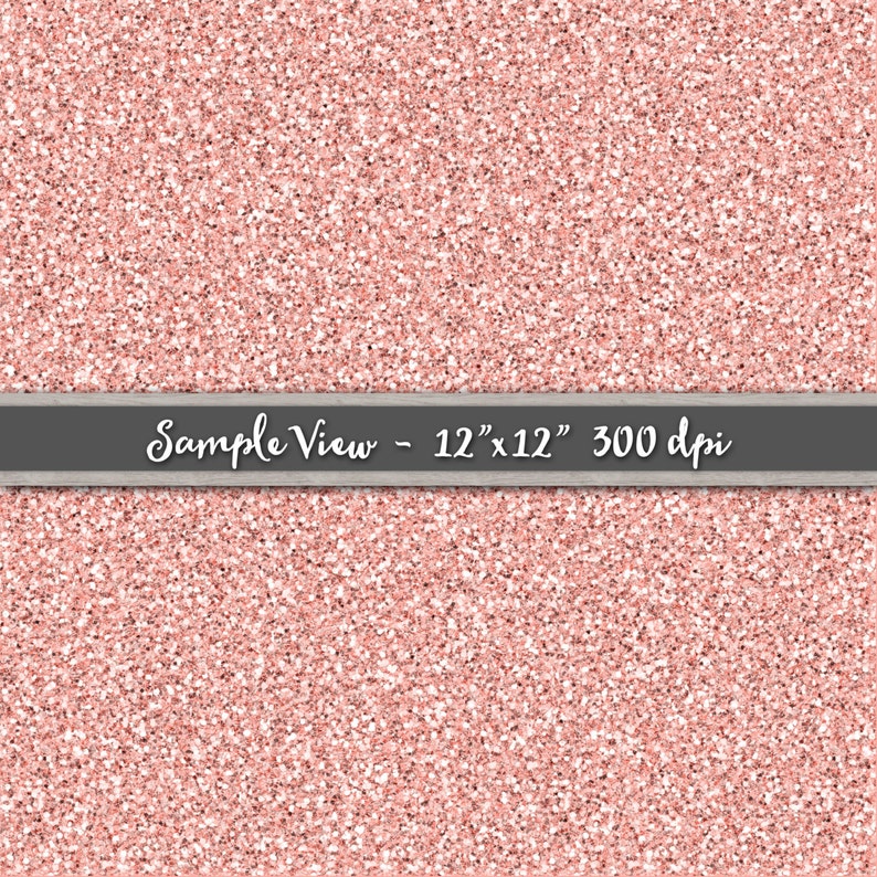 May include: A seamless digital paper pattern featuring a rose gold glitter texture. The pattern is 12 inches by 12 inches and 300 dpi.