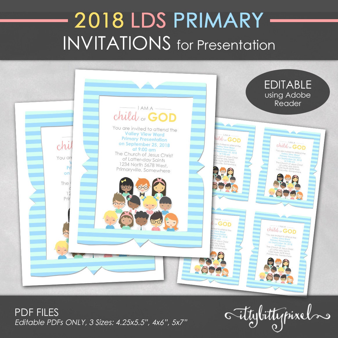 LDS 2018 Primary Presentation Invitation I Am a Child of God | Etsy