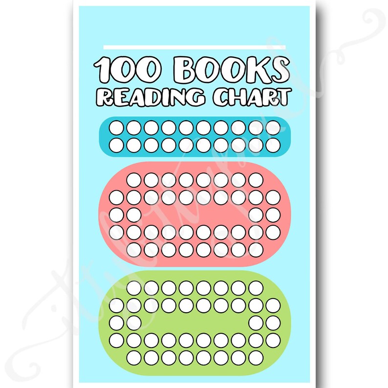 100 Book Reading Chart Printable 100 Book Reading Chart Printable