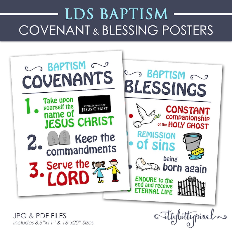 LDS Baptism Poster Primary PRINTABLE Baptismal Covenant Etsy LDS Baptism Poster Primary PRINTABLE Baptismal Covenant Etsy