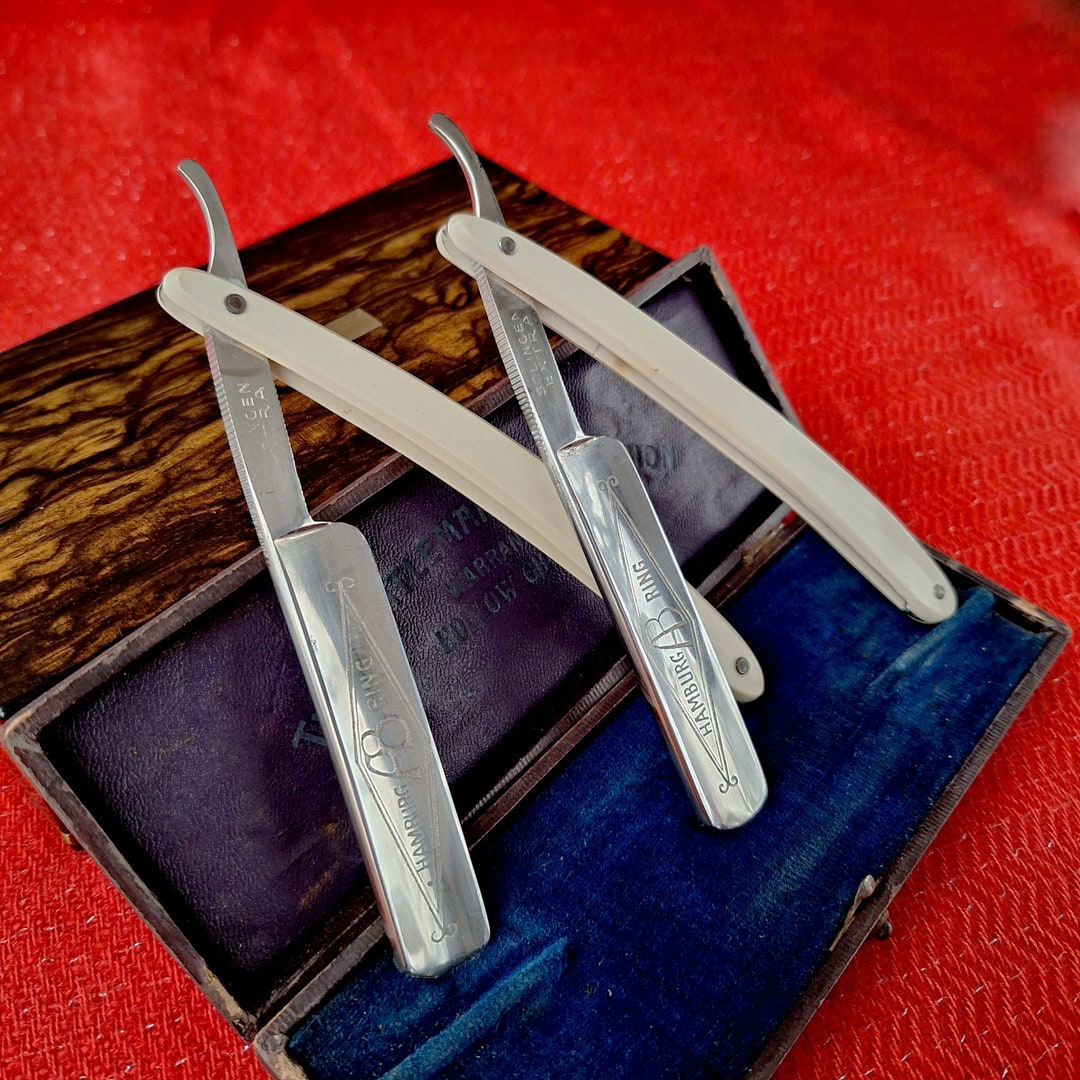Retro Straight Razor Matched Pair of Quality, Vintage Straight Razors, the Gentlemans ...