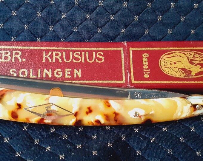 Example Of Razor Perfect Example of a Rare, Unused GEBR. KRUSIUS Solingen Straight Razor ...
