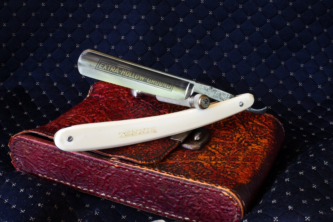 Set of seven vintage straight razors by Tennis of Solingen. Etsy