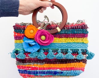 The Kapri Handbag, Ready-To- Ship, Boho Happy Purse