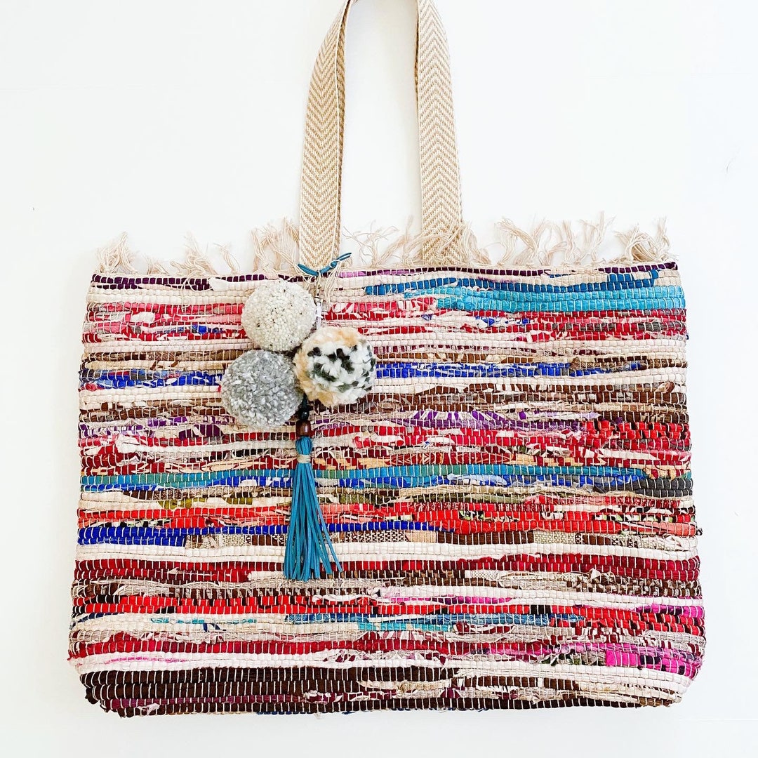 The Coral Boho Bag READY TO SHIP Extra Large Boho Tote Bag - Etsy