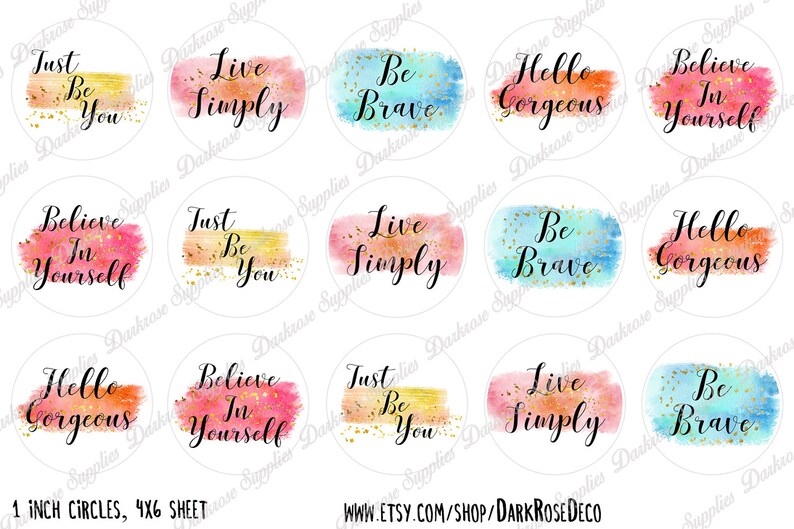 INSTANT DOWNLOAD Inspirational Quotes 4x6 Digital Printable 1 - Etsy