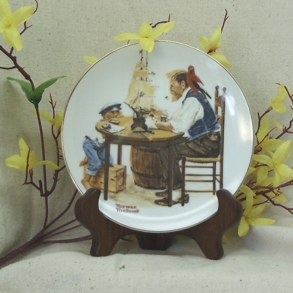 Vintage Norman Rockwell's Four Beloved Classics Series Collectors Plate, Boy",1982,#VCP8005