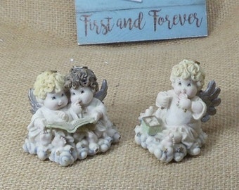 Vintage 'Heavens Bundles, 'Peter & Paulette' Figurine, and 'John' Figurine, Resin Figurines,Clearinghouse Collectibles,#VB7457