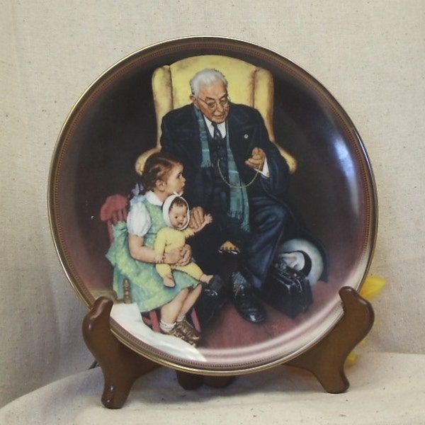 Vintage Norman Rockwell, The One's We Love Series Collectors Plate,Bradex,"Tender Loving Care",Knowles Fine China,#VCP8003
