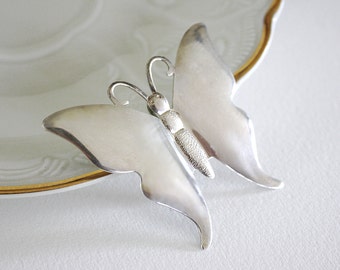 Butterfly Brooch, Vintage Sterling Pin, Butterfly Pin