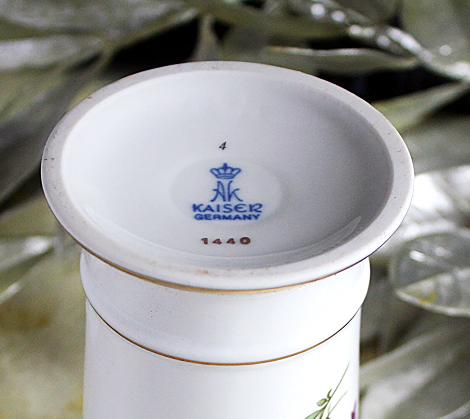 Vintage AK Kaiser Porcelain Trumpet Vase Kaiser Germany Vase Etsy