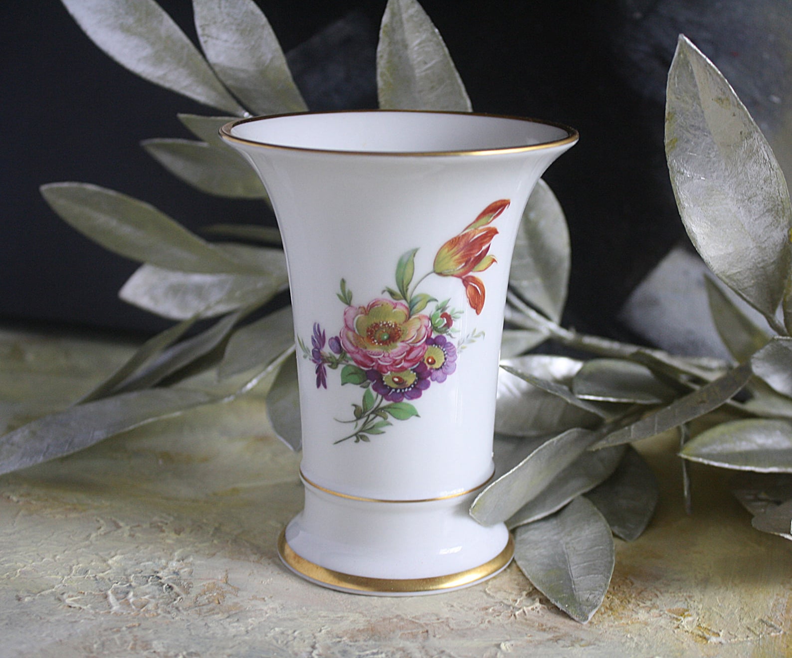 Vintage AK Kaiser Porcelain Trumpet Vase Kaiser Germany Vase Etsy