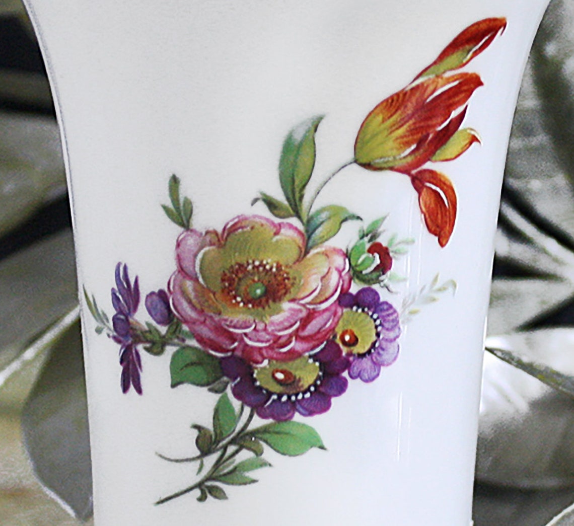 Vintage AK Kaiser Porcelain Trumpet Vase Kaiser Germany Vase Etsy