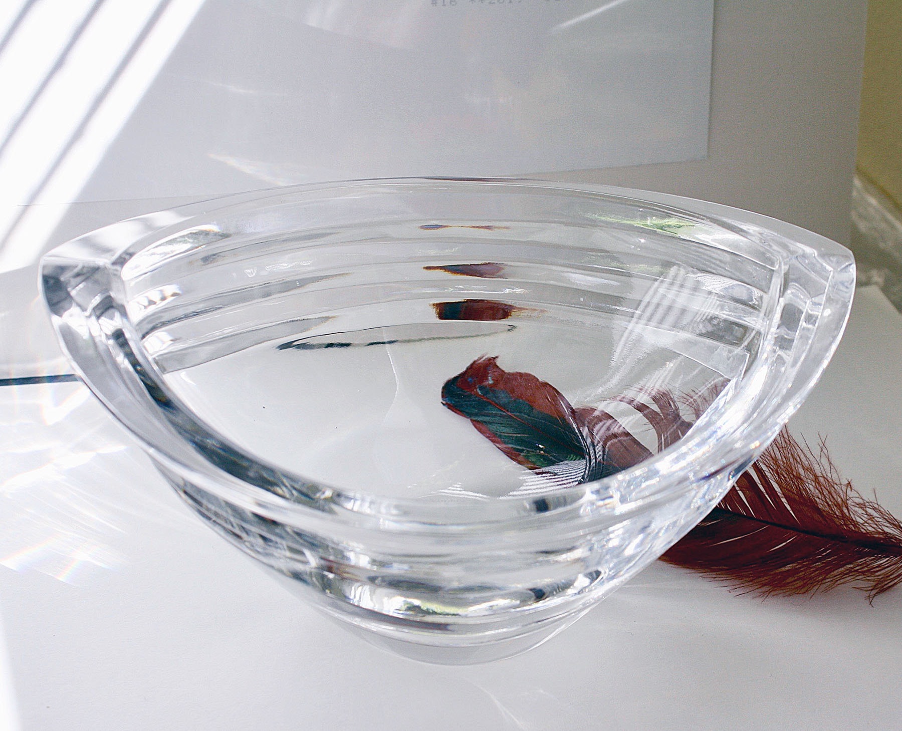 Lenox Ovations Tides Bowl Hand Cut Full Lead Crystal Oval Etsy