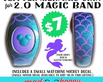 2.0 Magic Band GLITTER Mermaid Scales Vinyl Decal