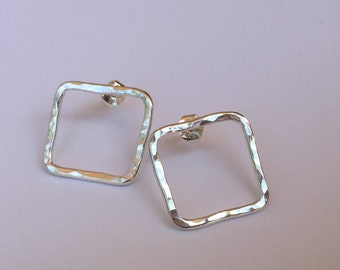 Sterling Silver Square Earrings