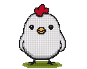 Hen Cross Stitch Pattern PDF (plus Pattern Keeper PDF) Instant Download