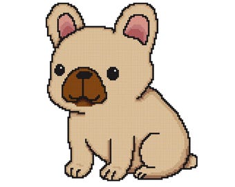 French Bulldog Cross Stitch Pattern PDF (+ Pattern Keeper PDF) Instant Download   ~~~ cute dog cross stitch pattern new puppy breed Frenchie