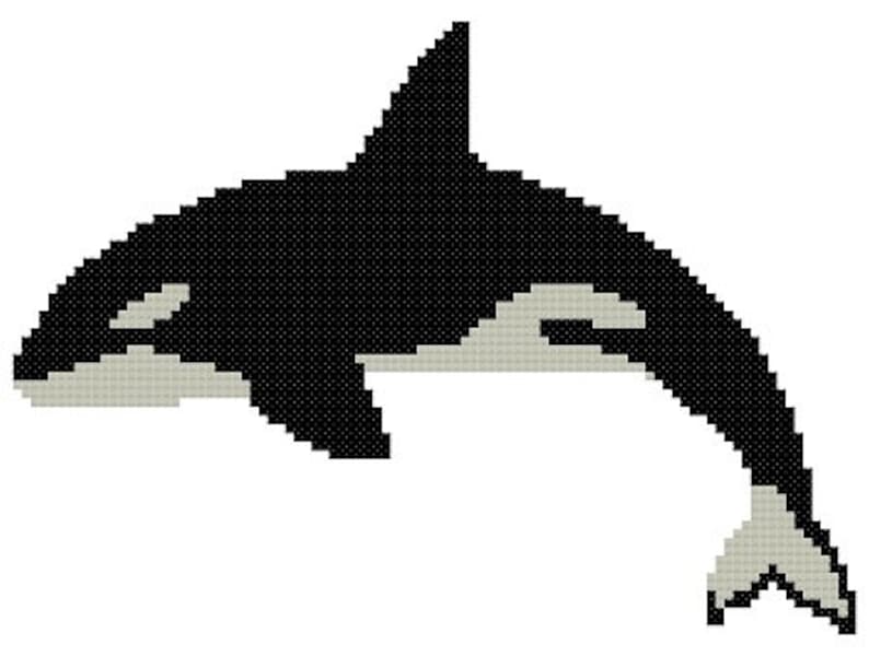 Cross Stitch Pattern PDF: Orca killer Whale Quick Easy - Etsy
