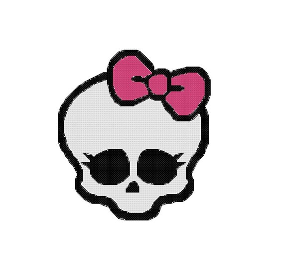 Cross Stitch Pattern Pdf Monster High Logo Instant Download Etsy